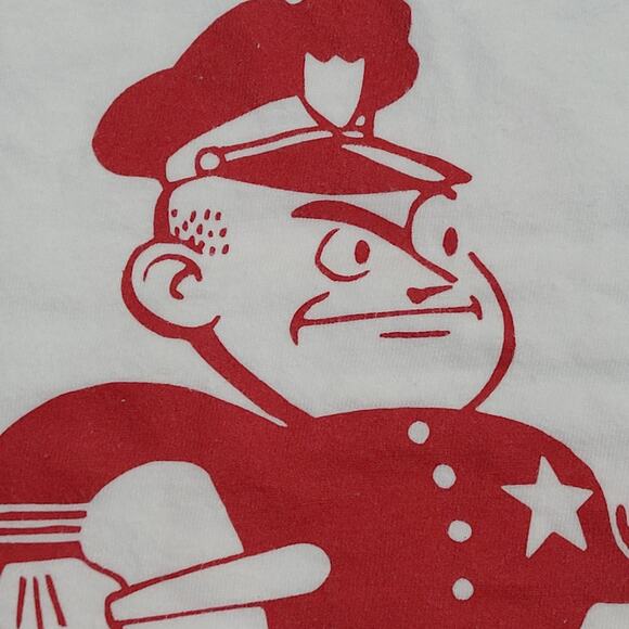 Vintage Police Law Trophy Shirt Medium 19x26 Parody Crop Y2K - Picture 14 of 16